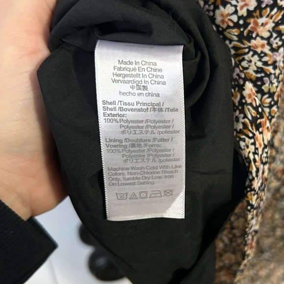 Madewell Black Floral Dress with Flutter Shoulder and Elastic Waist Boho - Picture 8 of 10